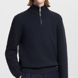 [홍콩명품.LOUIS VUITTON] 루이비통 25SS 로고 울 하프집업 니트 티셔츠 1AIHNC, BM23153, JL, 레플리카의류,미러급사이트