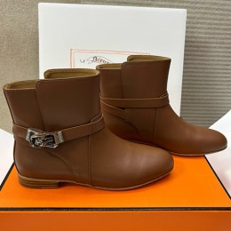 [홍콩명품.Hermes] 에르메스 25SS 로고 여성 KELLY 레더 가죽 구두 부츠 (브라운-은장), SE5813, 명품스니커즈,운동화,구두,로퍼,하이탑,신발