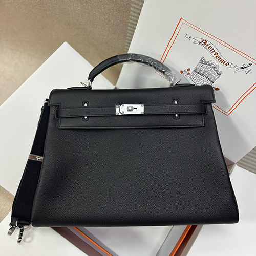 [홍콩명품.Hermes] 에르메스 25SS 로고 KELLY 42 토트백 핸드백 (블랙-은장), BGM5273, 홍콩명품가방,명품쇼핑몰,크로스백,핸드백,구매대행