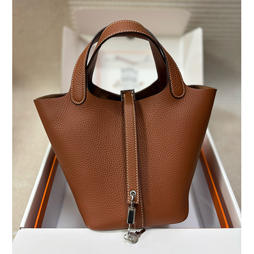 [홍콩명품.Hermes] 에르메스 25SS 로고 PICOTIN 22 토트백 핸드백 (브라운-은장), BGM5294, 홍콩명품가방,명품쇼핑몰,크로스백,핸드백,구매대행