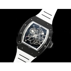 [홍콩명품시계.RICHARD MILLE] 리차드밀레 RM055 블랙 세라믹 스켈레톤 다이얼 화이트 스트랩