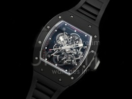 [홍콩명품시계.RICHARD MILLE] 리차드밀레 RM055 블랙 세라믹 스켈레톤 다이얼 블랙 스트랩