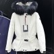 [홍콩명품.MONCLER] 몽클레어 25SS 로고 여성 폭스퍼 후드 구스다운 패딩 자켓 (화이트), BM23210, KSM, 레플리카의류,미러급사이트