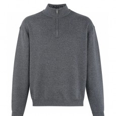 [홍콩명품.BALENCIAGA] 발렌시아가 25SS 로고 터틀넥 하프지퍼 캐시미어 니트 스웨터 (그레이), BM23359, JL, 레플리카의류,미러급사이트