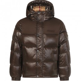 [홍콩명품.Burberry] 버버리 25SS 로고 자수 구스 다운 후드 패딩 자켓 (2컬러), BM23406, KK, 레플리카의류,미러급사이트