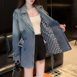 [홍콩명품,Christian Dior] 디올 25SS 로고 여성 데님 코트 자켓, BM23470, MC, 레플리카의류,미러급사이트