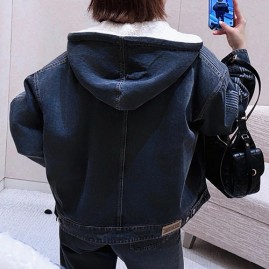 [홍콩명품,Christian Dior] 디올 25SS 로고 여성 시어링 후드 데님 자켓 (2컬러), BM23482, MC, 레플리카의류,미러급사이트