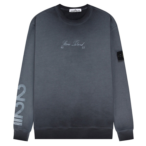 [홍콩명품.Stone Island] 스톤아일랜드 25SS 로고 탈부착 워싱 맨투맨 티셔츠 (2컬러), BM23490, ST1, 레플리카의류,미러급사이트