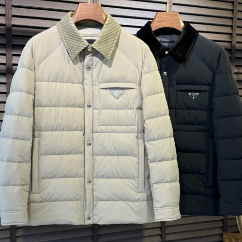 [홍콩명품,PRADA] 프라다 25SS 삼각로고 카라 다운 패딩 자켓 (2컬러), BM23506, G5, 레플리카의류,미러급사이트