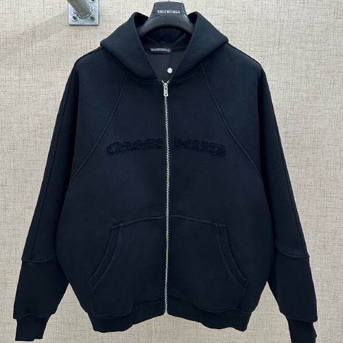 [홍콩명품.Chrome Hearts] 크롬하츠 25SS 로고 자수 후드 집업 자켓 (2컬러), BM23513, G5, 레플리카의류,미러급사이트