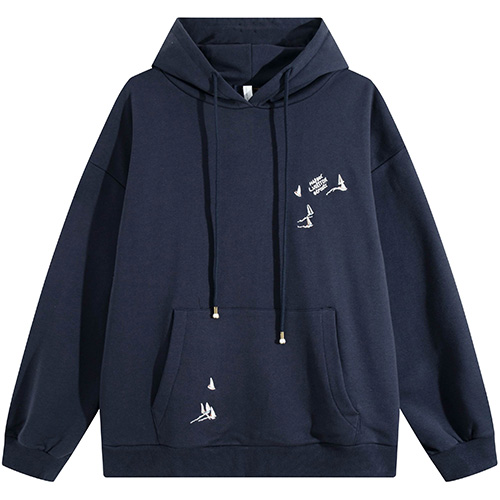 [홍콩명품.LOUIS VUITTON] 루이비통 25SS 로고 자수 후드 티셔츠 (네이비), BM23525, G5, 레플리카의류,미러급사이트