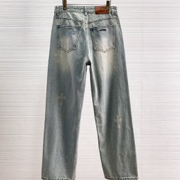 [홍콩명품.Chrome Hearts] 크롬하츠 25SS 로고 데님 팬츠 진 청바지 (연청), BM23526, G5, 레플리카의류,미러급사이트