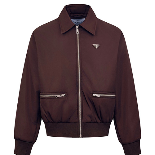 [홍콩명품,PRADA] 프라다 25SS 삼각로고 나일론 카라 봄버 자켓 (와인), BM23669, HH, 레플리카의류,미러급사이트