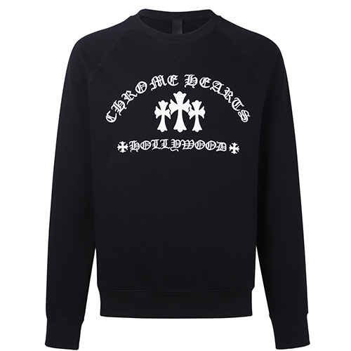 [홍콩명품.Chrome Hearts] 크롬하츠 25SS 로고 자수 맨투맨 티셔츠 (블랙), BM23707, KK, 레플리카의류,미러급사이트