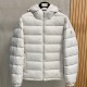 [홍콩명품.MONCLER] 몽클레어 25SS 로고 후드 구스다운 패딩 자켓 (화이트), BM23726, KSM, 레플리카의류,미러급사이트
