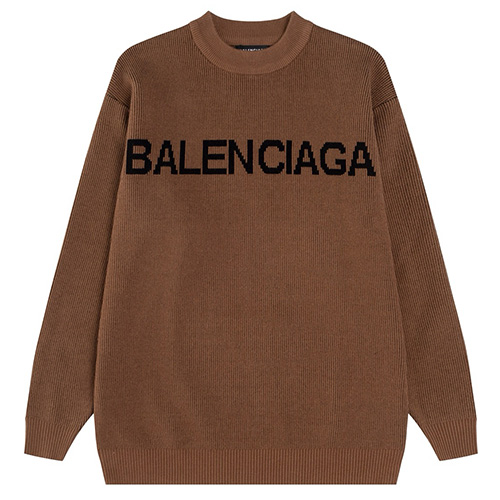 [홍콩명품.BALENCIAGA] 발렌시아가 25SS 로고 니트 스웨터 (브라운), BM23771, HH, 레플리카의류,미러급사이트