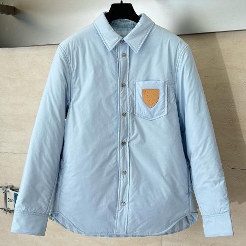 [홍콩명품.LOUIS VUITTON] 루이비통 25SS 로고 SKI 솜패딩 셔츠 자켓 (스카이블루), BM23801, KK, 레플리카의류,미러급사이트