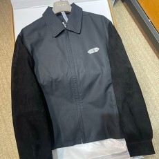 [홍콩명품,Christian Dior] 디올 25SS 로고 프린트 레이어드 카라 집업 자켓 (블랙), BM23830, PG, 레플리카의류,미러급사이트