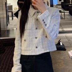 [홍콩명품.CHANEL] 샤넬 25SS 로고 여성 카라 트위드 자켓 (화이트), BM23834, PG, 레플리카의류,미러급사이트