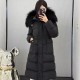 [홍콩명품.MONCLER] 몽클레어 25SS 로고 여성 폭스퍼 후드 구스다운 패딩 코트 자켓 (블랙), BM23849, PG, 레플리카의류,미러급사이트