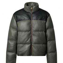 [가격문의][홍콩명품.LOUIS VUITTON] 루이비통 25SS 로고 모노그램 레더 가죽 다운 패딩 자켓 (블랙-그레이), BM23919, TOM, 레플리카의류,미러급사이트