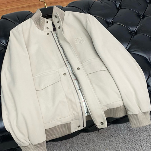 [가격문의][홍콩명품.Loro Piana] 로로피아나 25SS 로고 자수 터틀넥 봄버 자켓 (5컬러), BM23929, 레플리카의류,미러급사이트