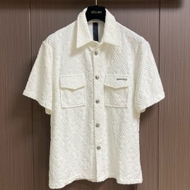 [가격문의][홍콩명품.Chrome Hearts] 크롬하츠 25SS 로고 패턴 울 반팔 남방 셔츠 (2컬러), BM23939, 레플리카의류,미러급사이트