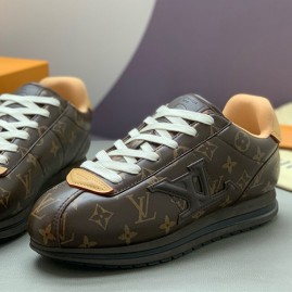[가격문의][홍콩명품.LOUIS VUITTON] 루이비통 25SS 로고 남여 모노그램 레더 가죽 스니커즈 운동화 (브라운), SE5870, PMD, 명품스니커즈,운동화,구두,로퍼,하이탑,신발