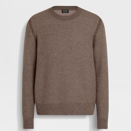 [홍콩명품.ZEGNA] 제냐 25SS 로고 캐시미어 니트 스웨터 (브라운), BM23962, JL, 레플리카의류,미러급사이트