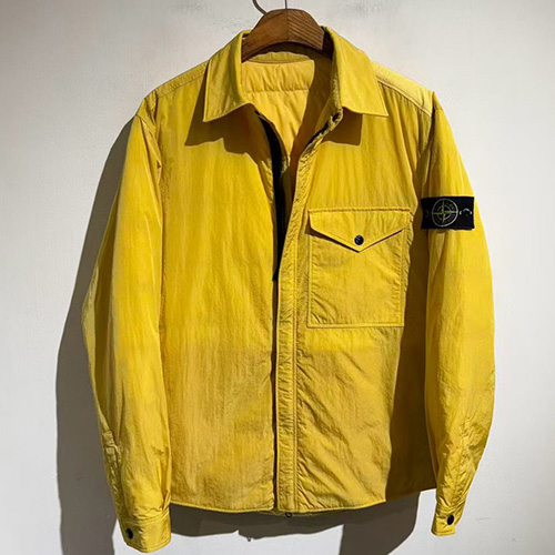 [홍콩명품.Stone Island] 스톤아일랜드 25SS 로고 탈부착 다운 패딩 카라 자켓 (2컬러), BM23989, X2, 레플리카의류,미러급사이트