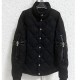 [홍콩명품.Chrome Hearts] 크롬하츠 25SS 로고 925순은 버튼 퀄팅 다운 패딩 자켓 (블랙), BM23992, X2, 레플리카의류,미러급사이트