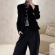 [가격문의][홍콩명품.LOUIS VUITTON] 루이비통 25SS 로고 여성 정장 자켓 1AJFC0 + 오버핏 팬츠 바지 상하의 세트 (블랙), BM24020, MC, 레플리카의류,미러급사이트