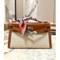 [홍콩명품.Hermes] 에르메스 25SS 로고 KELLY 22 토트백 핸드백 (브라운-베이지), BGM5372, BDA, 홍콩명품가방,명품쇼핑몰,크로스백,핸드백,구매대행