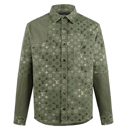 [홍콩명품.LOUIS VUITTON] 루이비통 25SS 로고 모노그램 남방 셔츠 (카키), BM24034, JL, 레플리카의류,미러급사이트