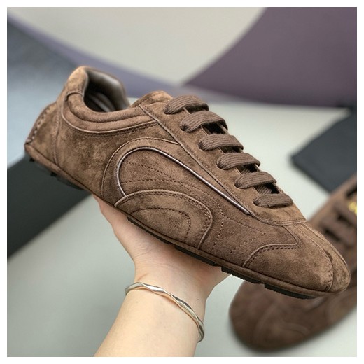 [홍콩명품,PRADA] 프라다 25SS 로고 레더 가죽 스니커즈 운동화 (브라운), SE5893, PMD, 명품스니커즈,운동화,구두,로퍼,하이탑,신발