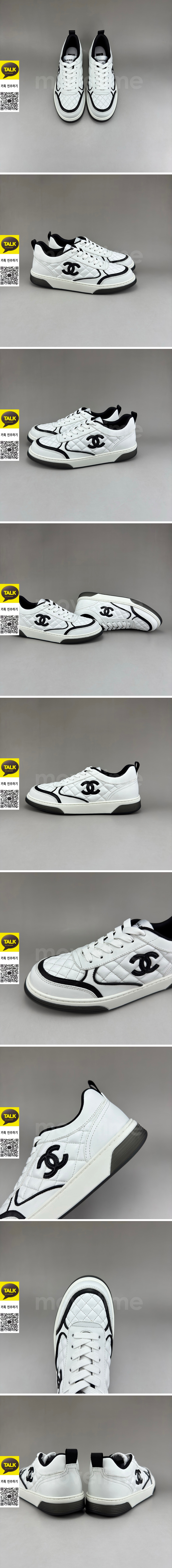 [홍콩명품.CHANEL] 샤넬 25SS 로고 레더 가죽 스니커즈 운동화 (화이트), SE5956, S3, 명품스니커즈,운동화,구두,로퍼,하이탑,신발