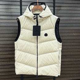 [홍콩명품.MONCLER] 몽클레어 25SS 로고 후드 구스다운 패딩 조끼 베스트 (2컬러), BM24209, HH, 레플리카의류,미러급사이트