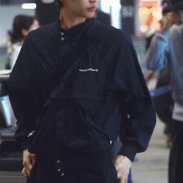 [홍콩명품.Chrome Hearts] 크롬하츠 25SS 로고 프린트 터틀넥 봄버 자켓 (블랙), BM24242, KK, 레플리카의류,미러급사이트