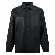 [홍콩명품.LOEWE] 로에베 25SS 로고 Anagram 레더 가죽 카라 자켓 (블랙), BM24265, KK, 레플리카의류,미러급사이트