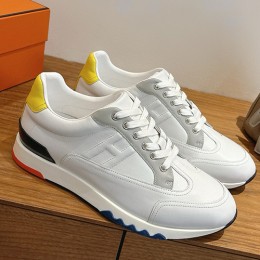[홍콩명품.Hermes] 에르메스 25SS 로고 남여 Trail 스니커즈 운동화 (화이트-그레이-노랑), SE6004, GHS, 명품스니커즈,운동화,구두,로퍼,하이탑,신발