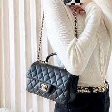 [홍콩명품.CHANEL] 샤넬 25SS 로고 퀄팅 레더 가죽 미니 토트백 크로스백 (블랙-은장), BGM5458, YF, 홍콩명품가방,명품쇼핑몰,크로스백,핸드백,구매대행