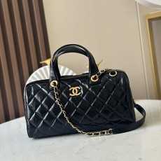 [홍콩명품.CHANEL] 샤넬 25SS 로고 퀄팅 레더 가죽 Maxi 볼링백 핸드백 (블랙-금장), BGM5472, YF, 홍콩명품가방,명품쇼핑몰,크로스백,핸드백,구매대행