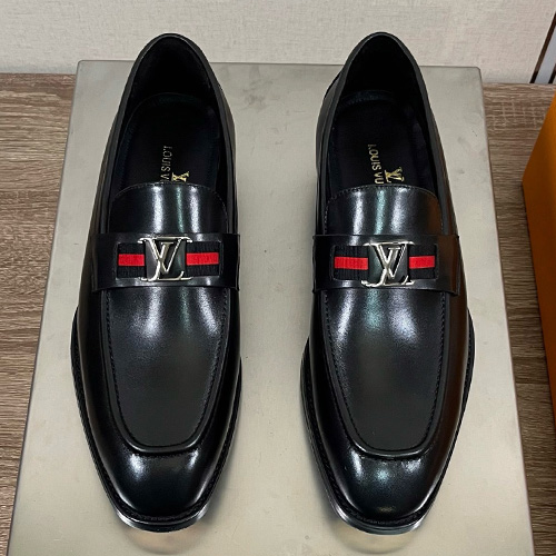 [홍콩명품.LOUIS VUITTON] 루이비통 25SS 로고 레더 가죽 정장 구두 (블랙), SE6016, S2, 명품스니커즈,운동화,구두,로퍼,하이탑,신발