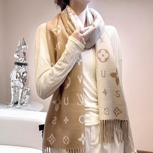 [홍콩명품.LOUIS VUITTON] 루이비통 26SS 로고 모노그램 40-200 캐시미어 스카프 머플러 (베이지), ET3294, JX, 홍콩명품의류,구매대행,온라인명품