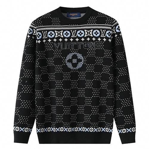 [홍콩명품.LOUIS VUITTON] 루이비통 26SS 로고 SKI 니트 스웨터 1AGJUA (블랙), BM24368, 레플리카의류,미러급사이트