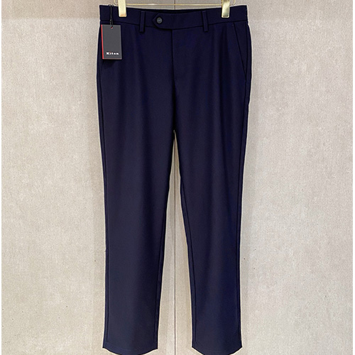 [홍콩명품, KITON] 키톤 26SS 로고 울 정장 팬츠 바지 (네이비), BM24386, 레플리카의류,미러급사이트