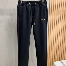 [홍콩명품,FENDI] 펜디 26SS 로고 몬스터아이 조거 팬츠 바지 (블랙), BM24396, 레플리카의류,미러급사이트