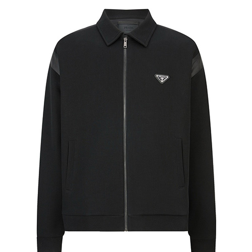 [홍콩명품,PRADA] 프라다 26SS 삼각로고 카라 집업 자켓 (블랙), BM24461, JL, 레플리카의류,미러급사이트