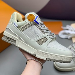 [홍콩명품.LOUIS VUITTON] 루이비통 26SS 로고 남여 모노그램 트레이너 스니커즈 운동화 (그레이), SE6036, PMD, 명품스니커즈,운동화,구두,로퍼,하이탑,신발