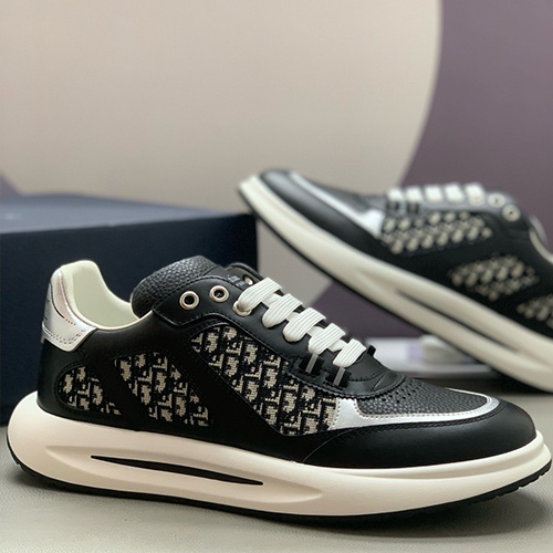 [홍콩명품,Christian Dior] 디올 26SS 로고 오블리크 레더 가죽 스니커즈 운동화 (블랙), SE6058, PMD, 명품스니커즈,운동화,구두,로퍼,하이탑,신발